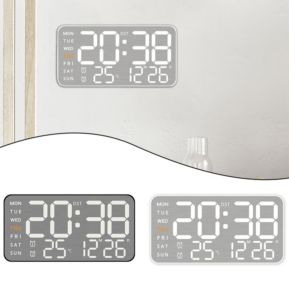 Bright Display Digital Wall Clock Automatic Photosensitivity Home Decor