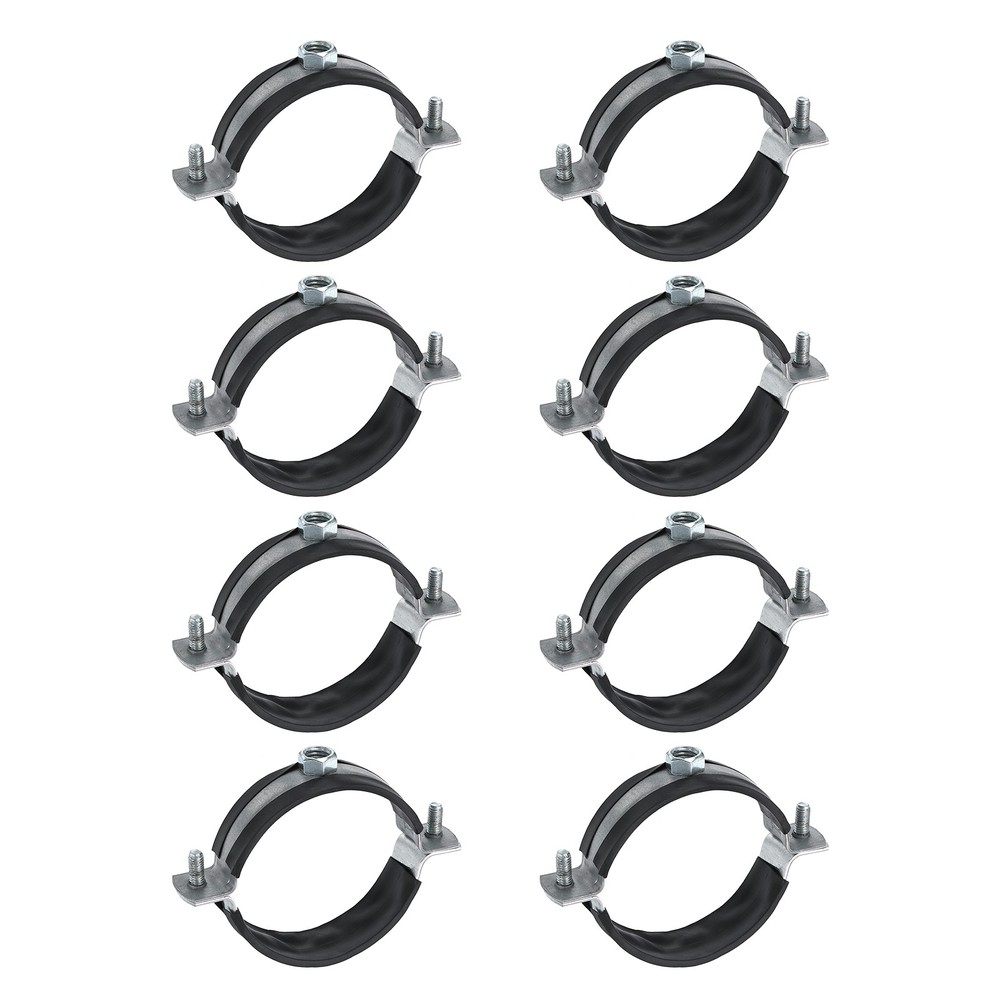 8pcs 2-1/2" Split Ring Pipe Hanger Wall Mount Pipe Bracket Clamp (M8)