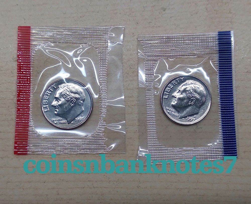 1997-D & P Roosevelt Dime BU Set