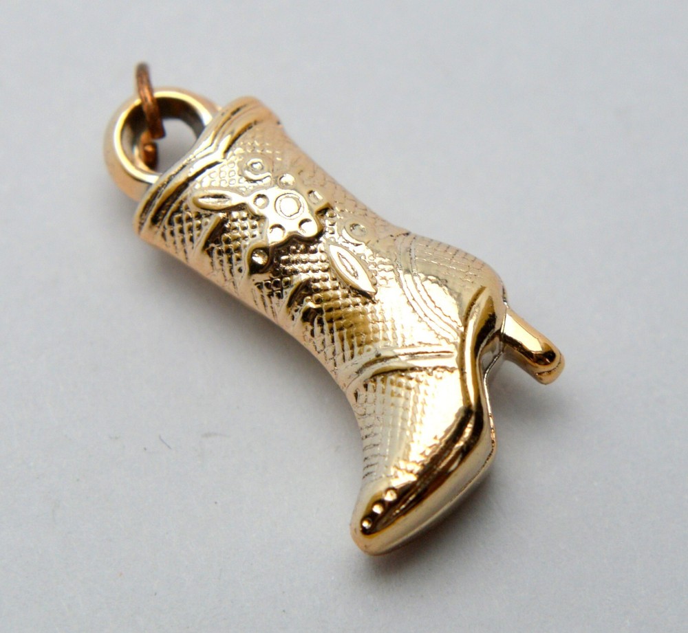VINTAGE COWBOY SHOES BOOT PENDANT