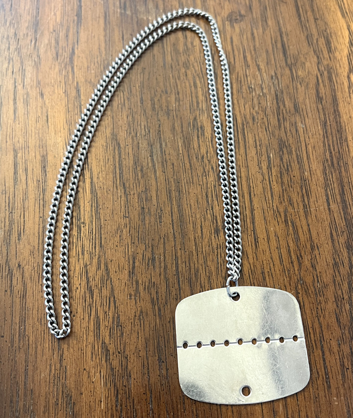 French Army Dog Tags Chain Blank Unused Military Issued 1966 ID Plates Set Of 30