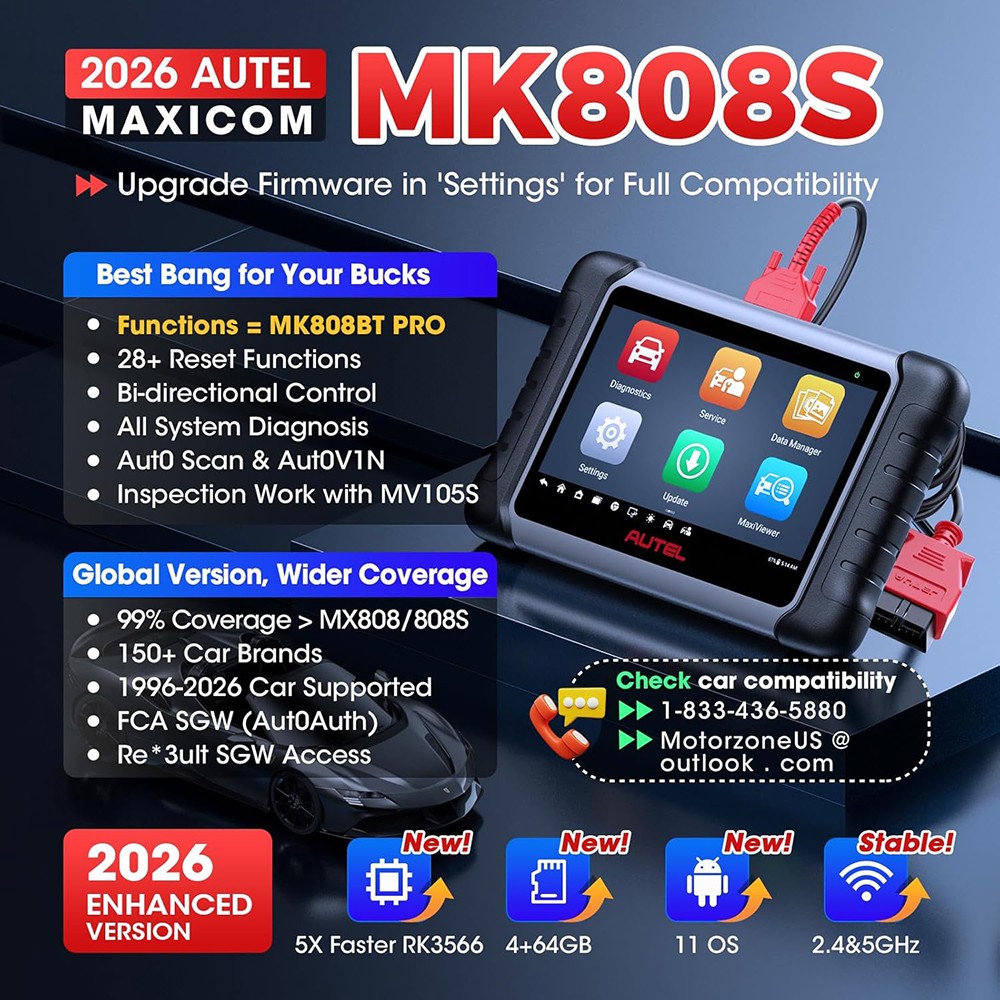 🔥2026 Autel MaxiPRO MK808S All Systems Active Test Key Coding Diagnostic Tool