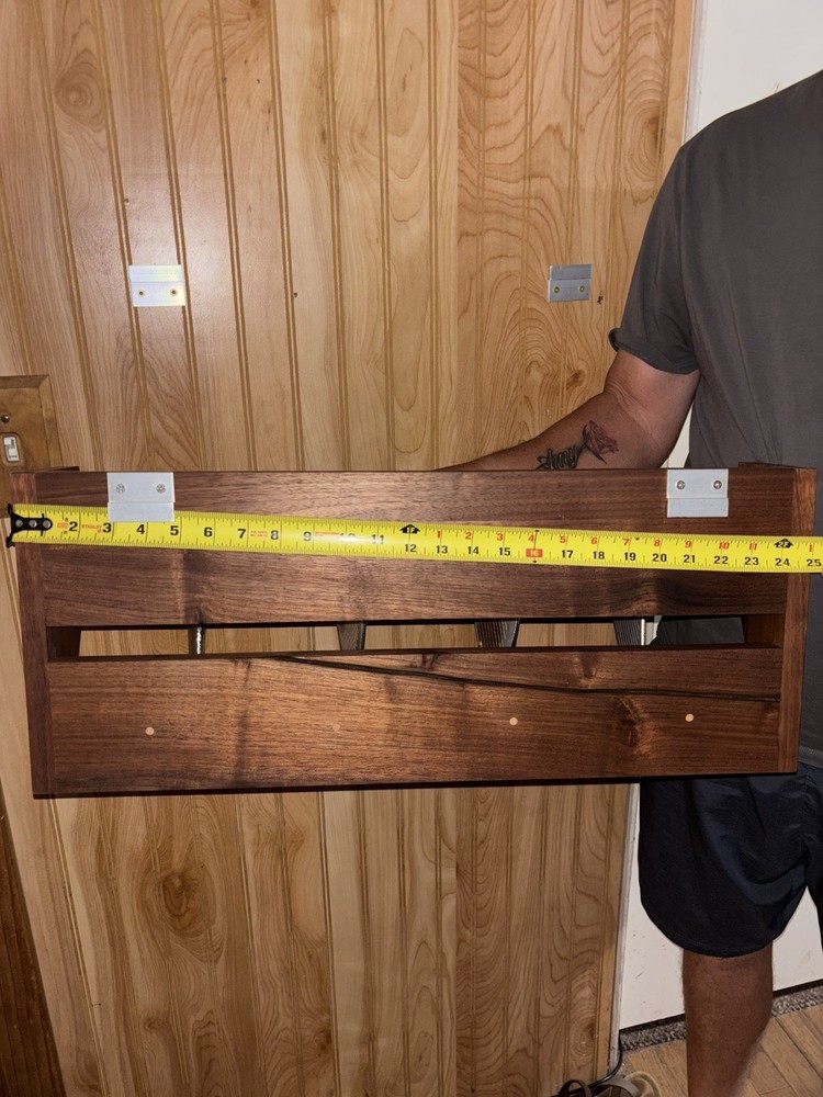 Handmade Black Walnut Hat/Coat Rack Wall Mounted Wood