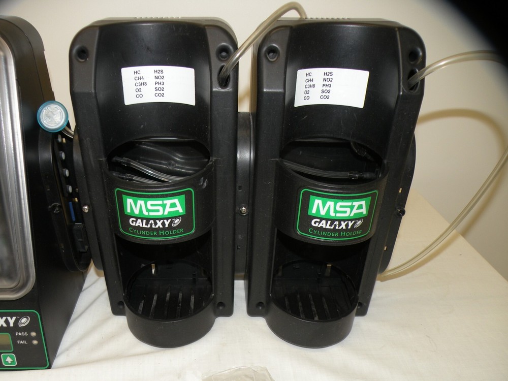 MSA SIRIUS MULTIGAS DETECTOR MSA GALAXY AUTOMATED TEST SYSTEM & CYLINDER HOLDERS