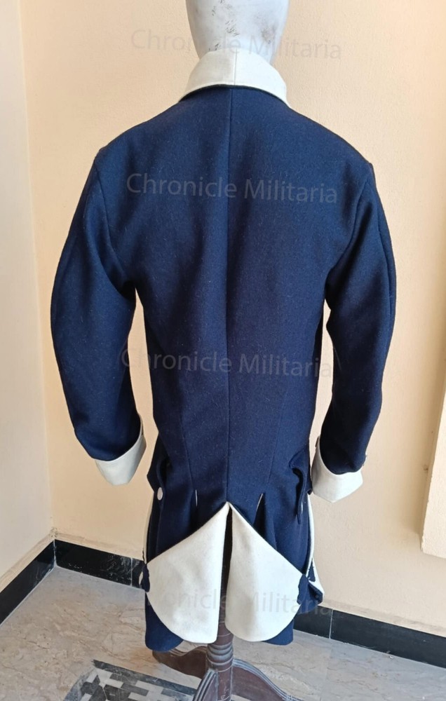 Revolutionary blue regimental coat 18th century coat lined