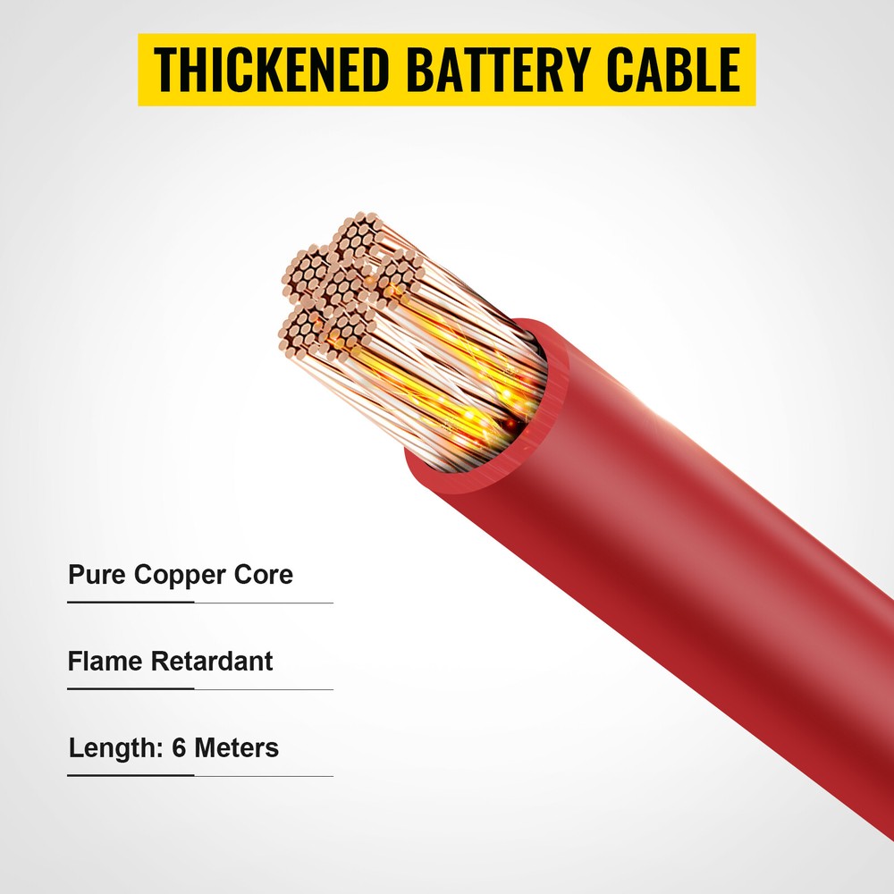 VEVOR Split Charge Relay Kit Voltage Sense Relay 6 mtr 12V 140AMP Professional