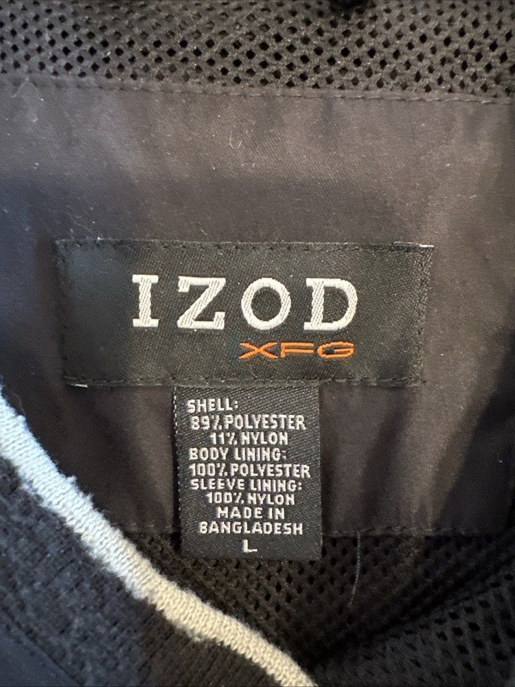 IZOD XFG Extreme Function Golf Wear Men's Large Pullover Jacket Polyester