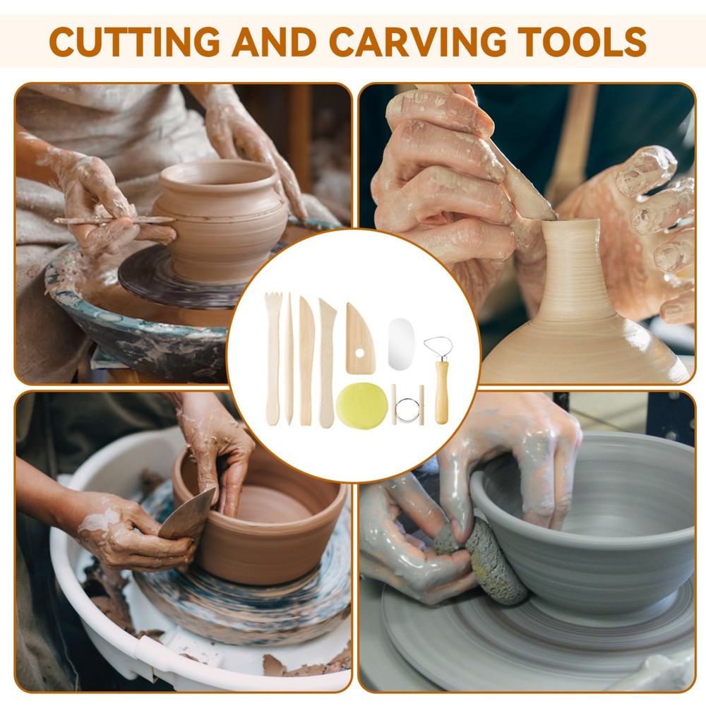 40pcs Pottery Clay Sculpting Tools Set Polymer Carving Modeling Kit with Case