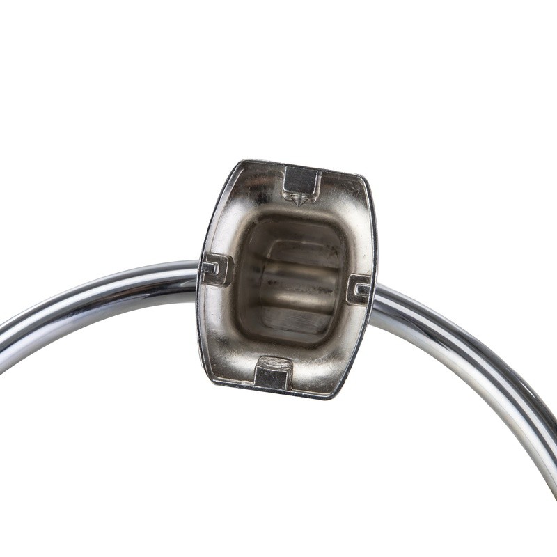 Wall Mount Towel Holder Ring Square Steel Chrome Easy Install Bathroom Kitchen