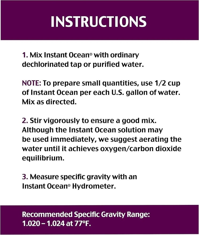 Reef Aquarium Sea Salt, Nitrate & Phosphate-Free=**