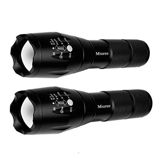 2 Pack LED Tactical Flashlight Water Resistant Military Grade 2000 2 pack