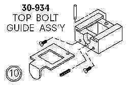 CRL Jackson 30-934 628 Top Bolt Guide Assembly