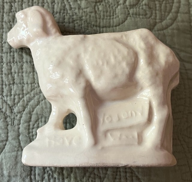 Charming McCoy "Baa Baa Black Sheep" Planter, 1940s, Ivory, Excellent!