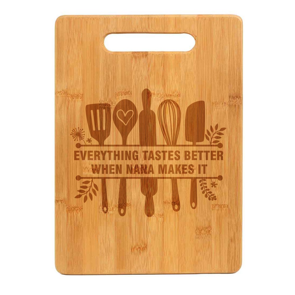 Bamboo Wood Cutting Board Everything Tastes Better Nana Makes It Grandmother