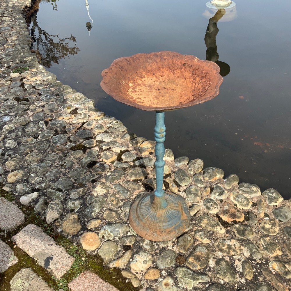 Antique Cast Iron Bird Bath