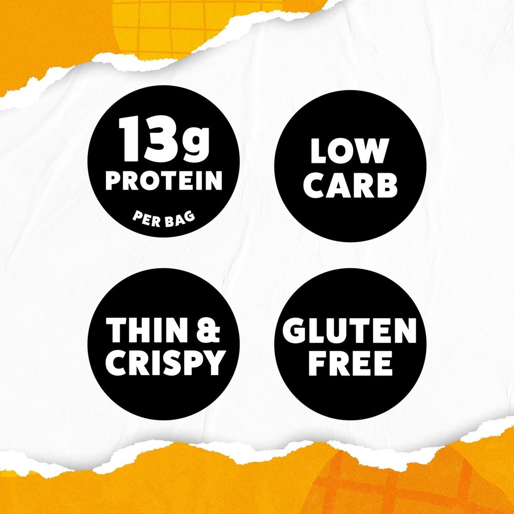 WILDE Chicken & Waffles Protein Chips, Thin and Crispy, High Protein, Keto, M...