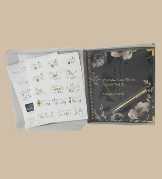 Pregnancy Journal with Beautiful Gold Pen