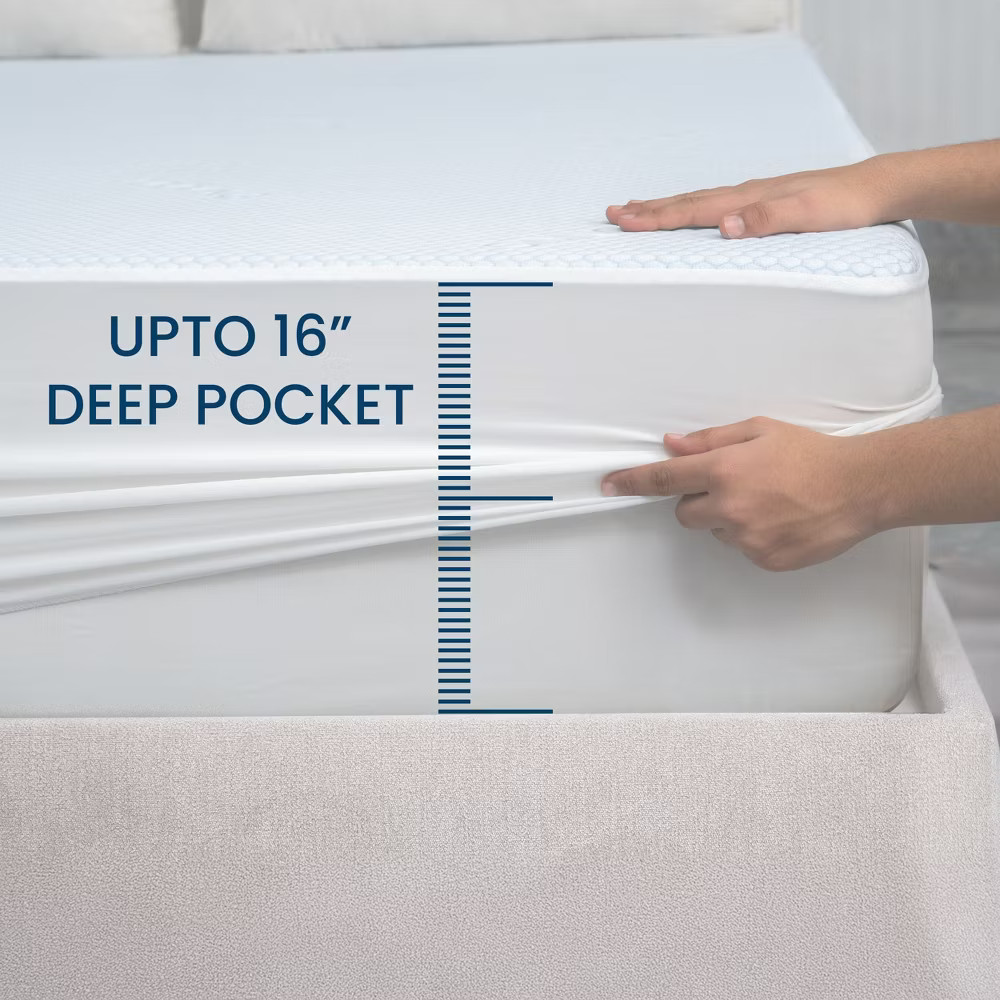 Lux Decor Waterproof Mattress Protector with Cooling Effect