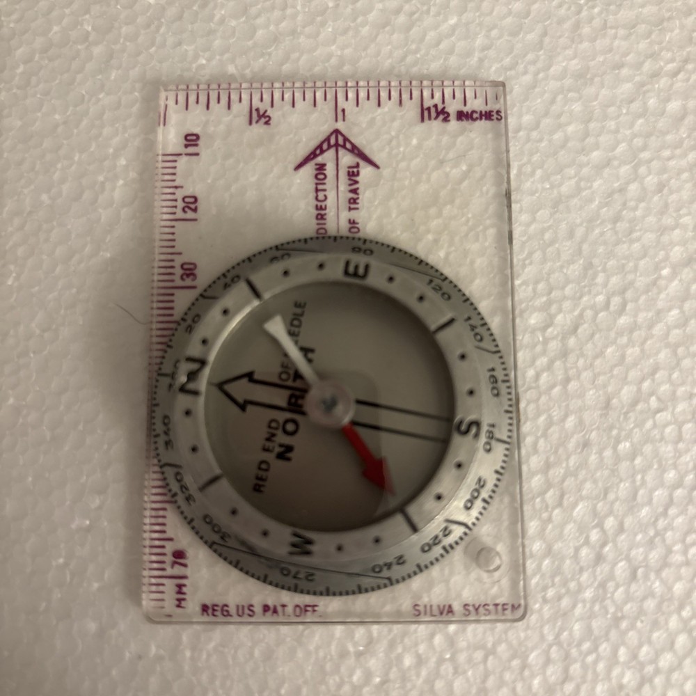 Vintage Silva Baseplate Map Magnetic Compass