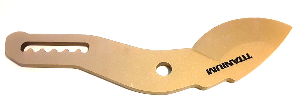 Titanium Plain Edge GOLD PLATED Knife