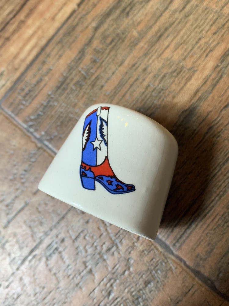 Ceramic Cigar Snuffer Western Boots Cowboy