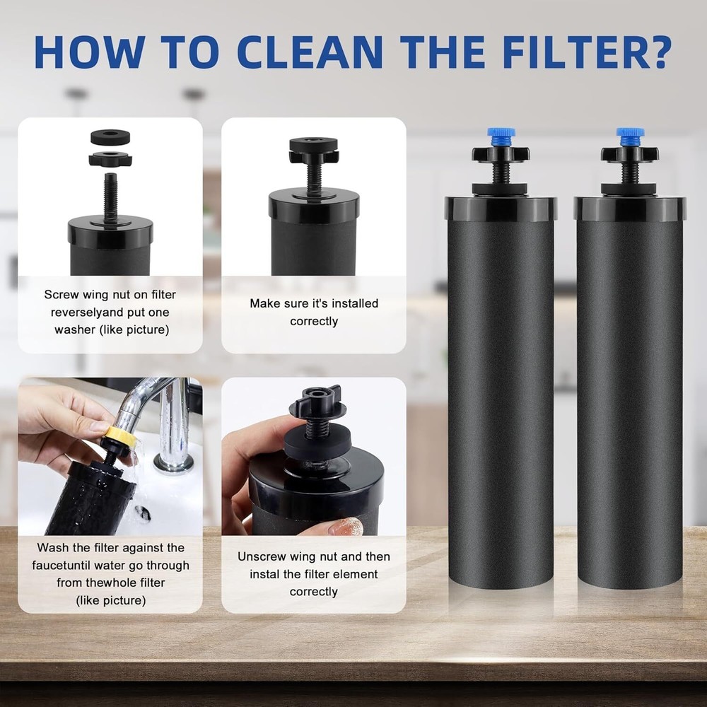 Water Filter Replacement for Berkey® BB9-2 Water Filter,Black Berkey Filters