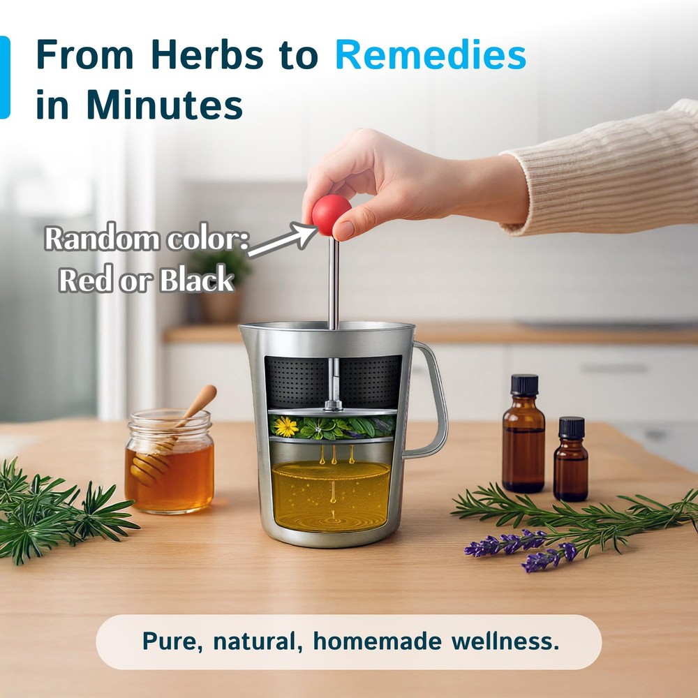 Multiuse Herbal Press for Tinctures, Oils, Honey, and Tea
