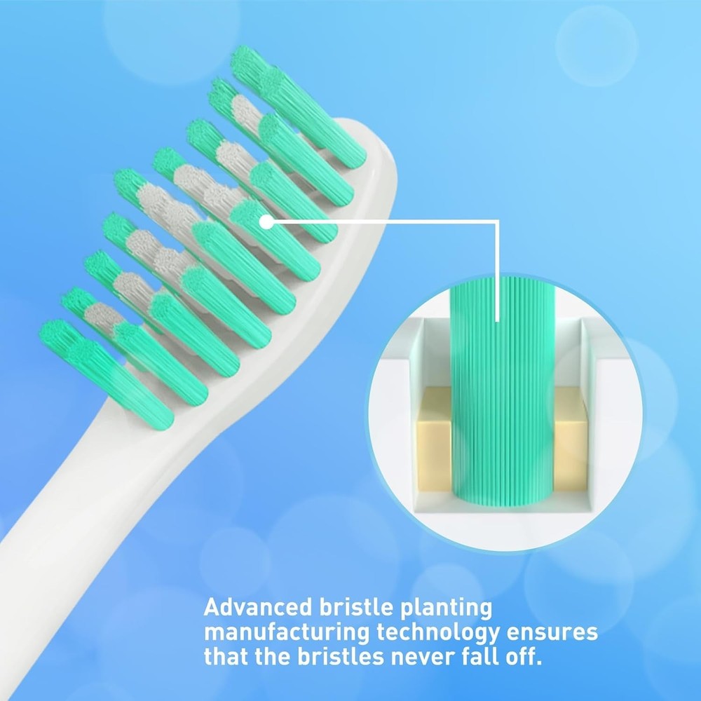 6 Pack Philips Sonicare Replacement Toothbrush Heads for e-Series - White