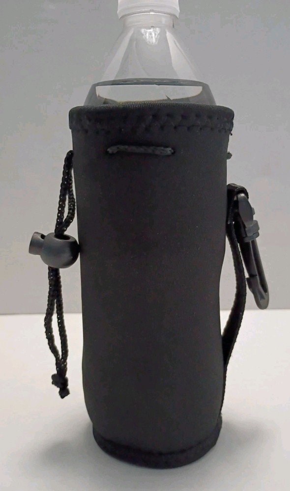 Code Bleu Reusable Neoprene Water Bottle Coolie with Clip