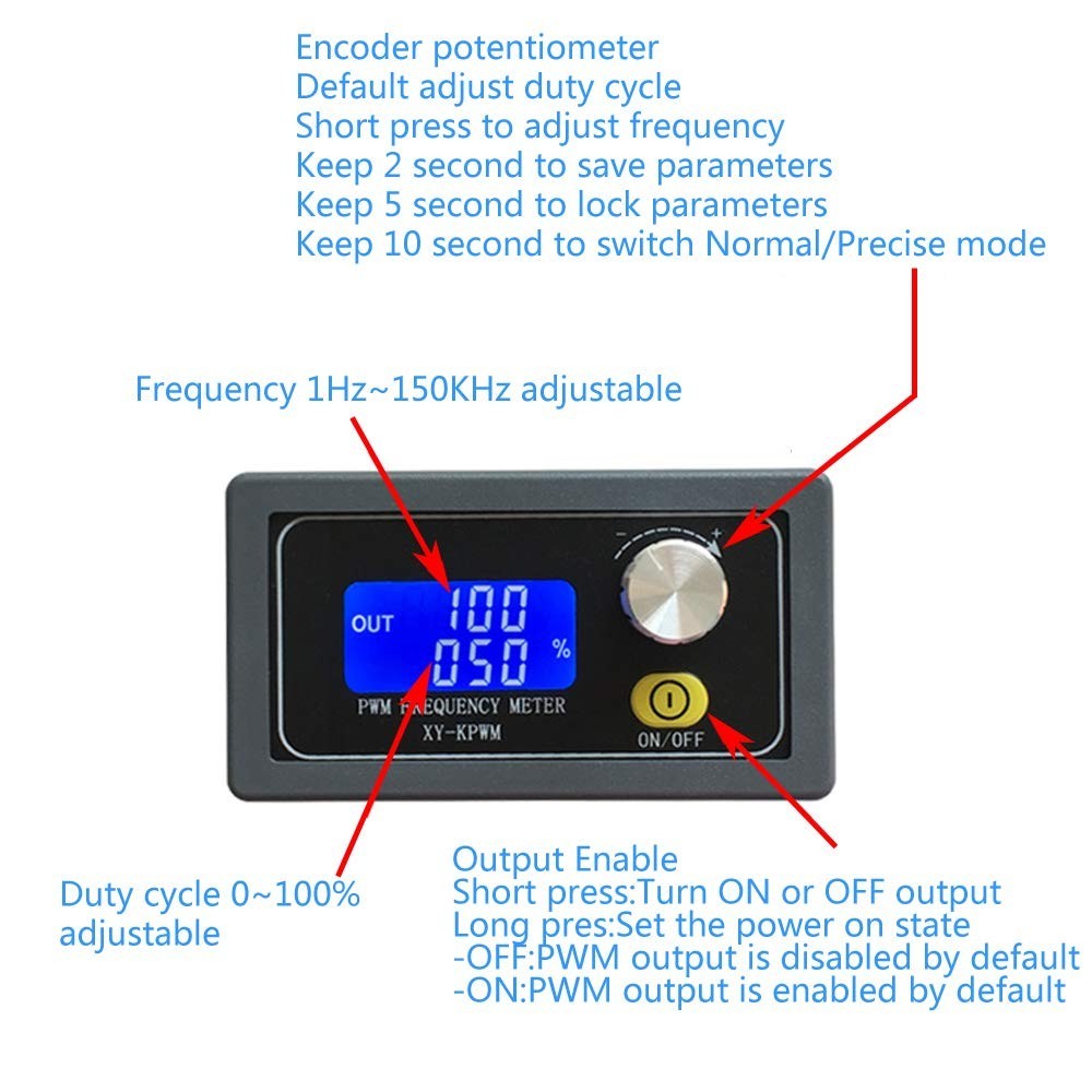 1-Channel PWM Generator with Rotary Switch - Perfect for Testing & Development