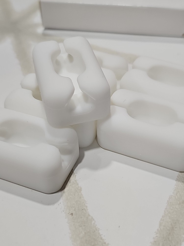 6 Pack White Cord Organizer Cable Clips, Silicone Adhesive