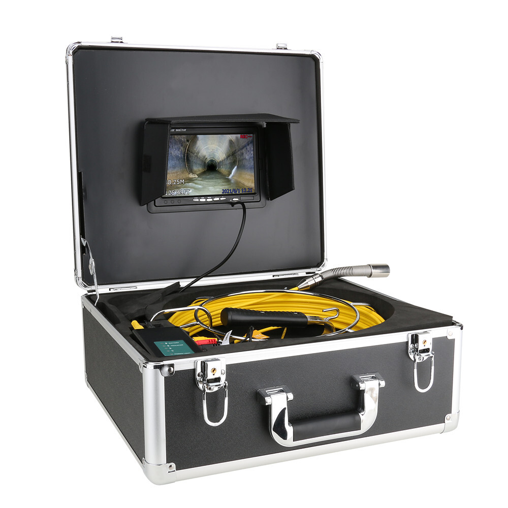 Sewer Camera 7" Auto Self Leveling Pipe Inspection Camera with 512Hz Transmitter