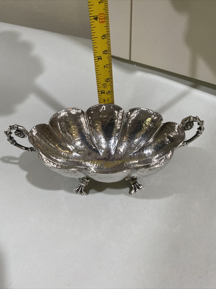 Unique Small Shell Shaped 900 Silver Bogota Columbia Bowl