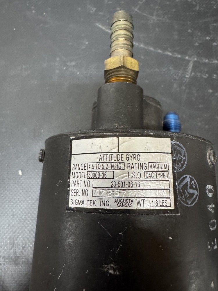 Sigma Tek Attitude Gyro 5000B-36 - SERVICEABLE