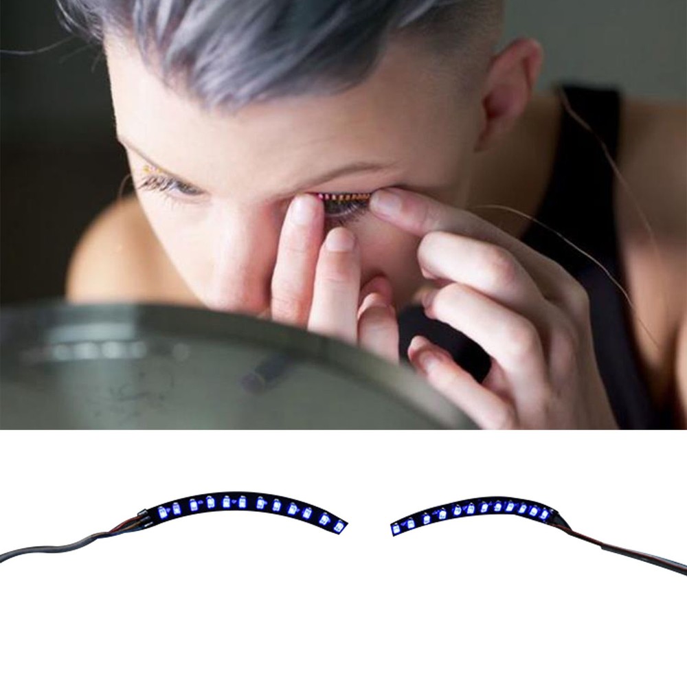 LED False Eyelashes Light Lightweight Stylish Reliable Luminous False Eyelashes↑