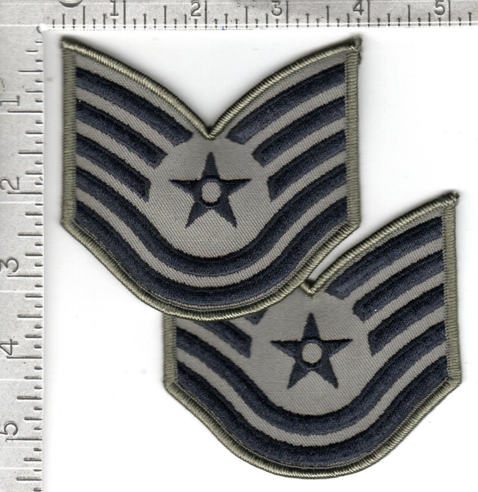 USAF patch (circa 2011-2021) One pair of cloth ABU Technical Sergeant chevrons
