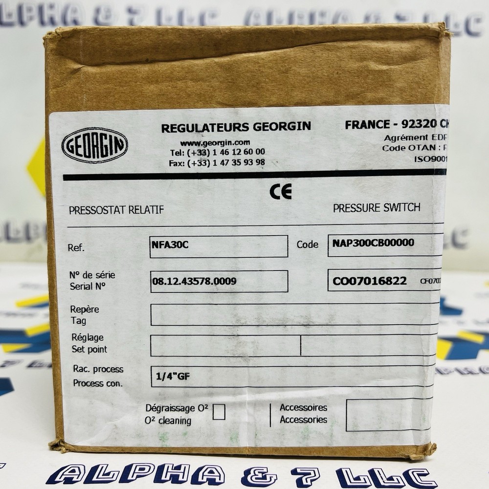 Georgin NFA30C Pressure Switch