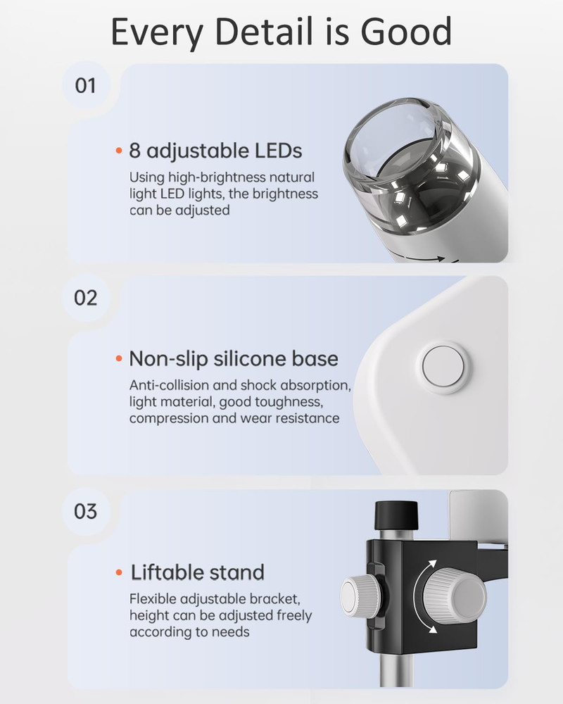 Coin Microscope, 4.3 Inch Digital Microscope 1000X Coin Microscope for Error Coi