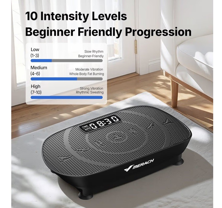 MERACH 2398 Vibration Plate Exercise Machine Vibration Plate Bluetooth Auto Mode