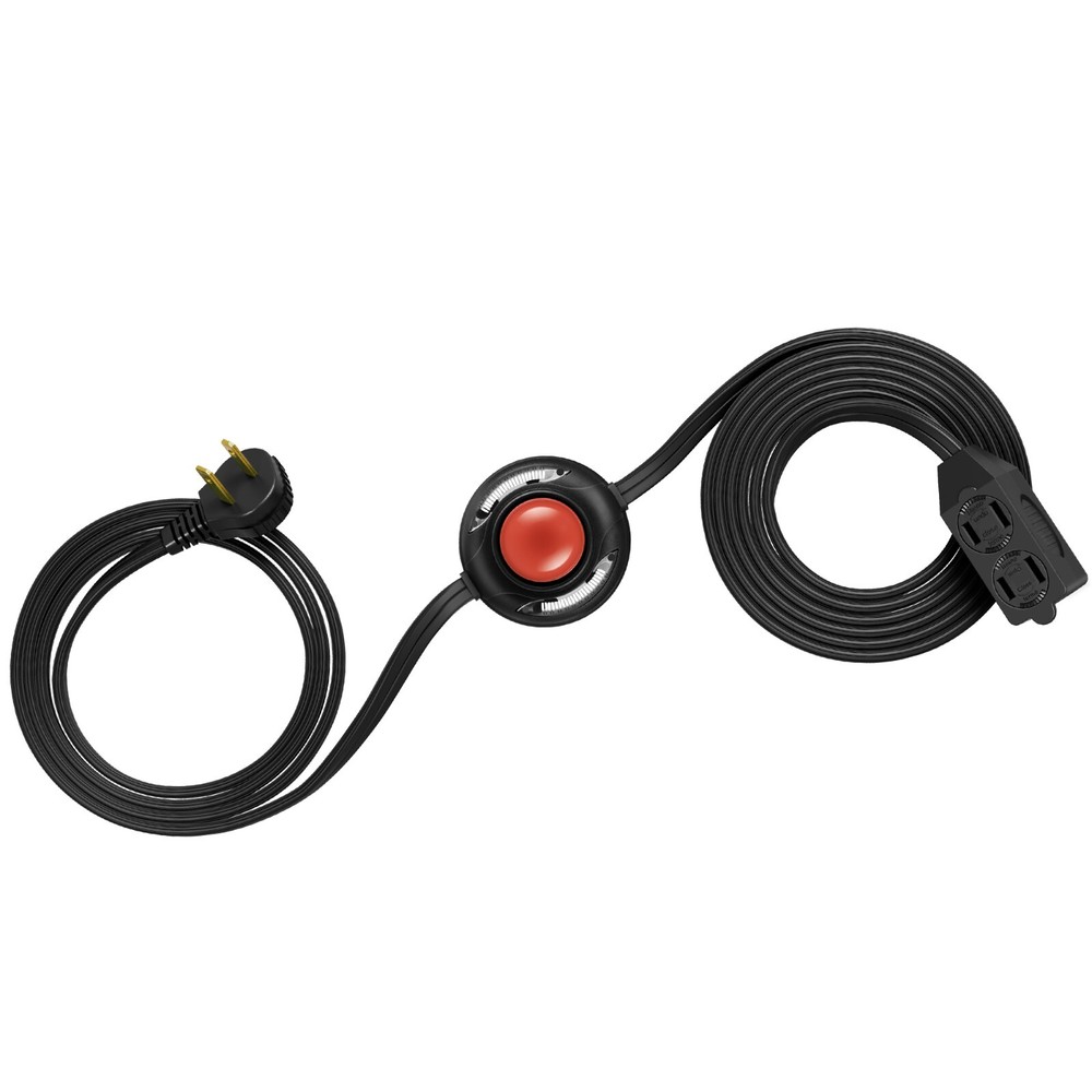 DEWENWILS 12 FT Extension Cord with Multiple Outlets ON/Off Switch Flat Plug