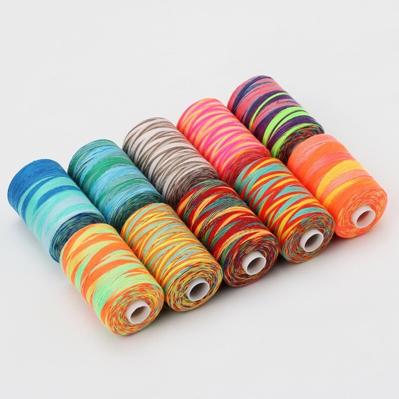 10 Pcs/Box 1000 Yards Sewing Thread Universal Connecting Thread Segment Dye Cord