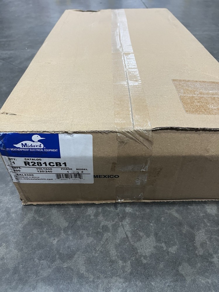Midwest R281CB1 200 Amp 4-Space 4-Circuit Ringless Meter Socket Load Center