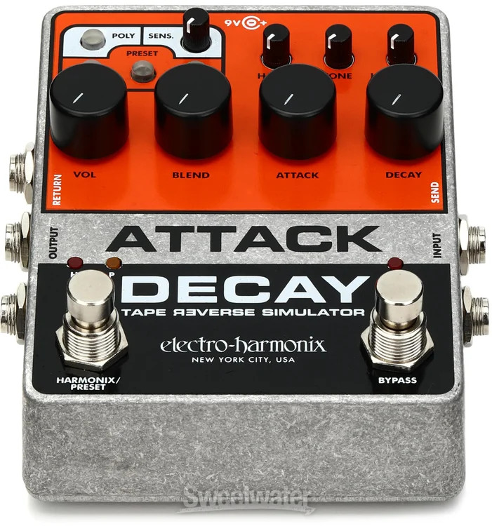 Electro-Harmonix Attack Decay Tape Reverse Simulator Pedal