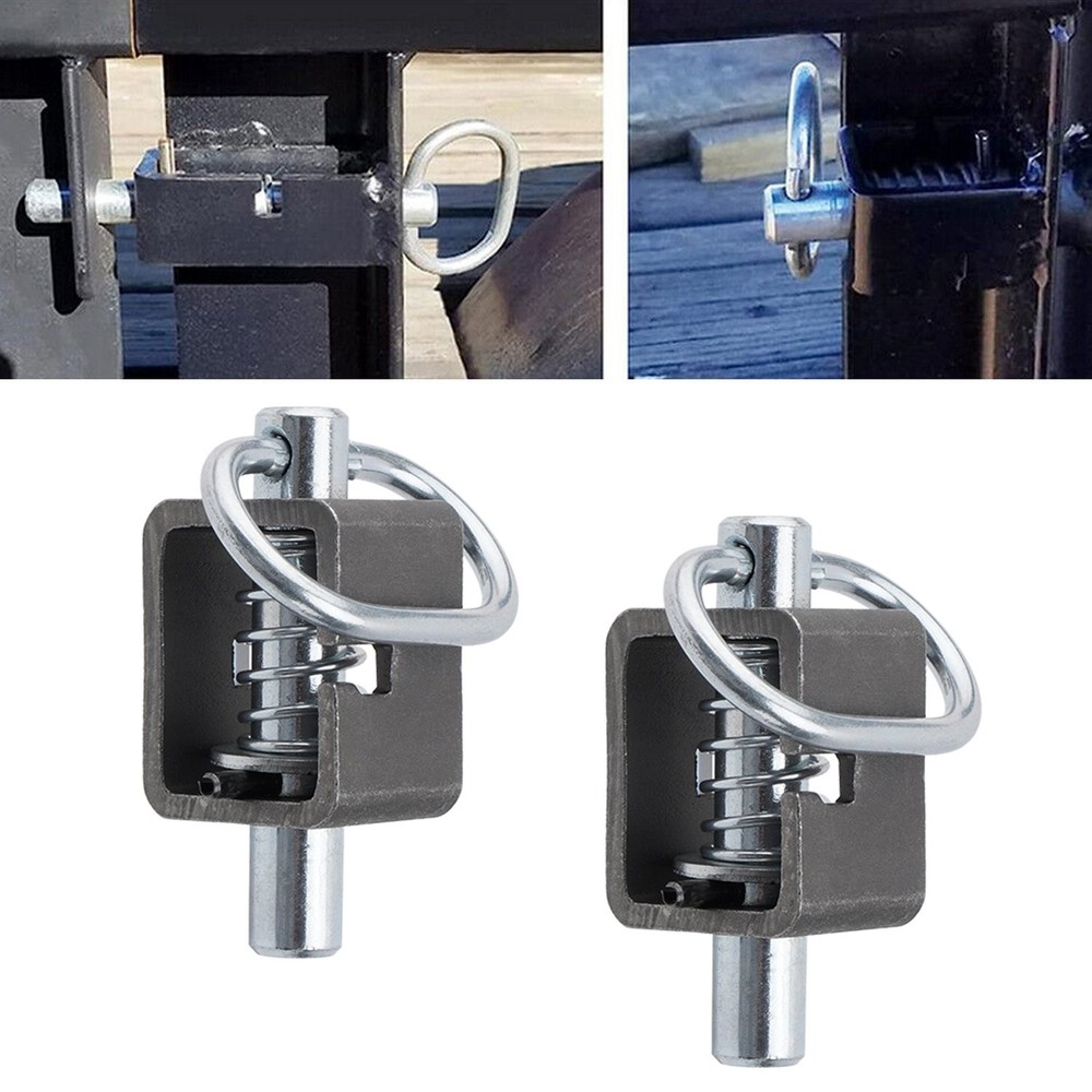 2Pack SPARKWHIZ Universal Spring Trailer Gate Weld-On Spring Latch Lock Assembly