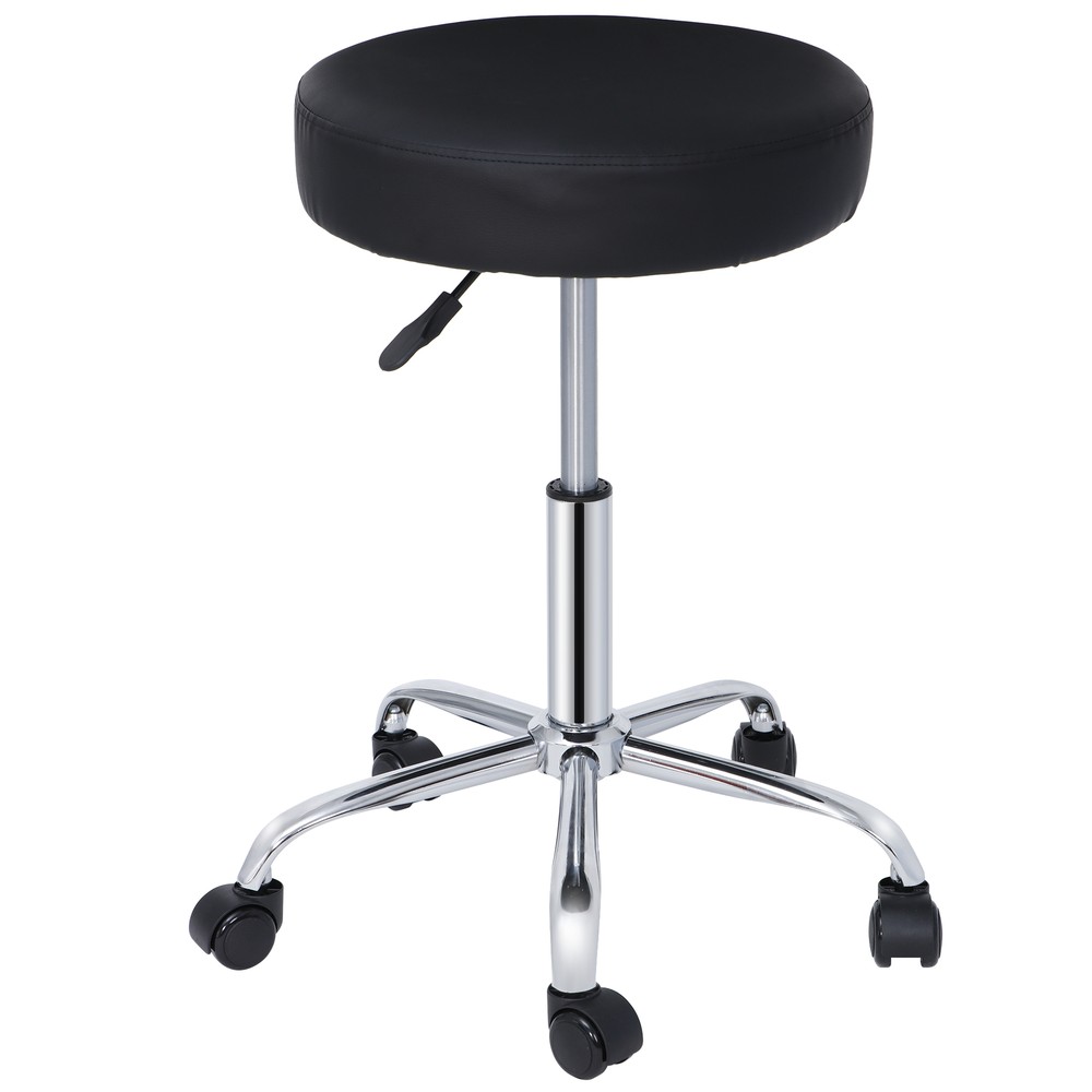 2PCS Hydraulic Stool With Adjustable Height Kitchen Countertop Garage Spa Salon