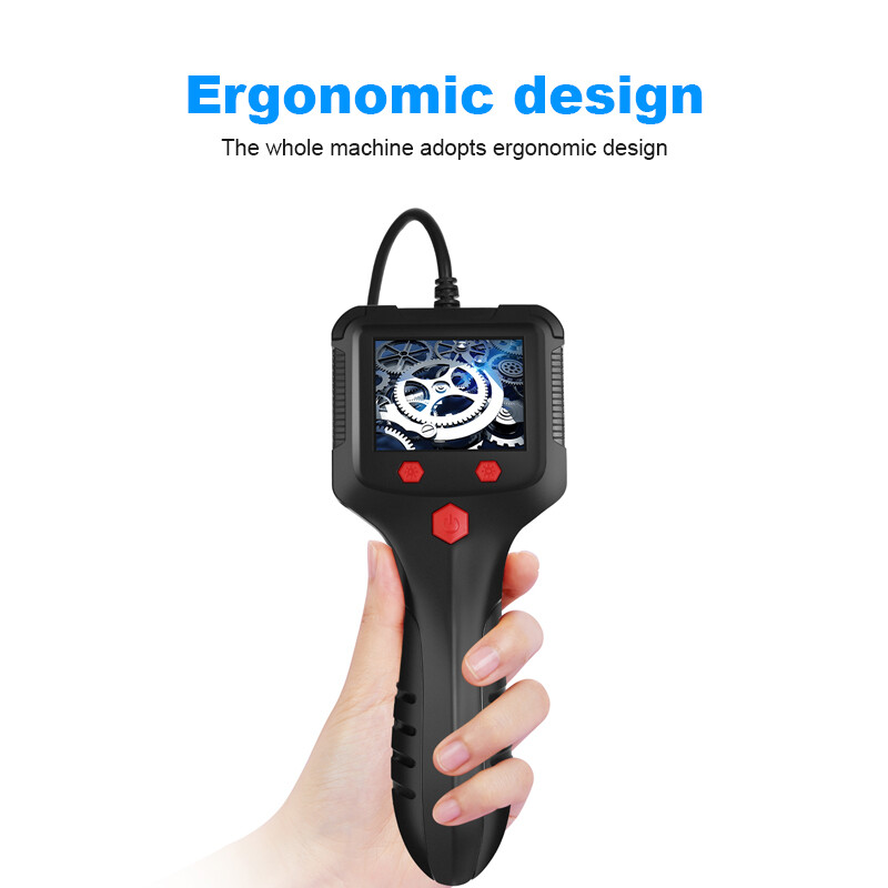 6.6FT/2M Handheld Endoscope 2.4" Screen 5.5mm Inspection Camera Borescope Tools