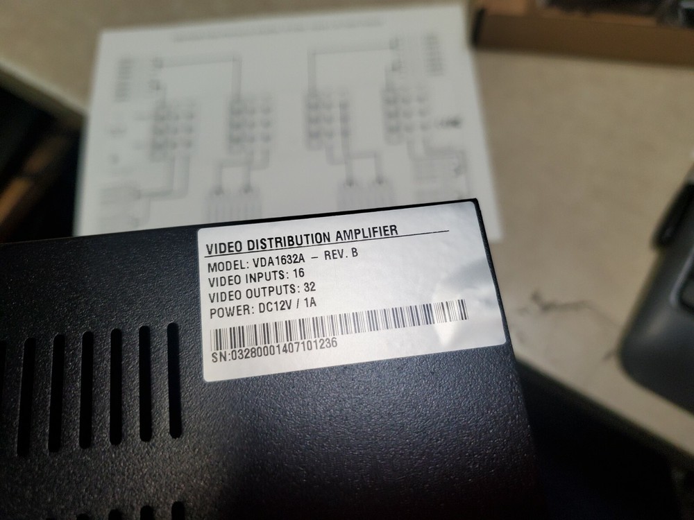 Video Distribution Amplifier – Analog , 16 Video Inputs, 32 Video Output t2035