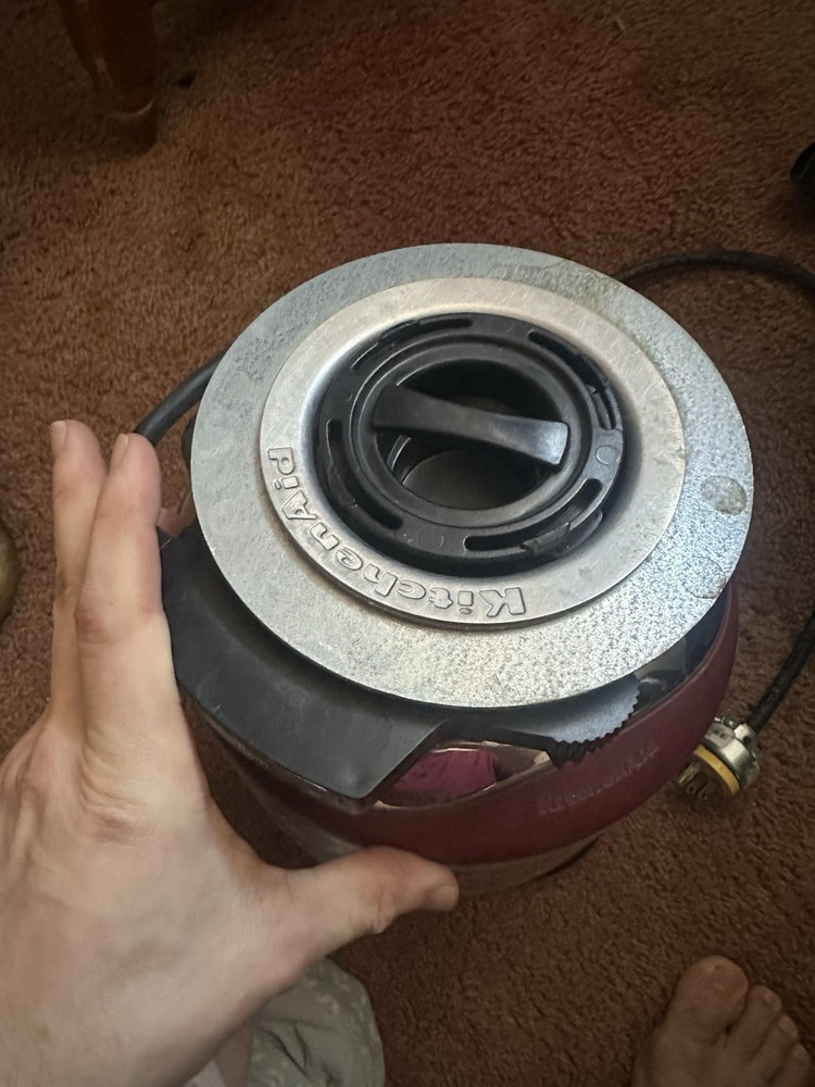 KitchenAid 1hp BContinuous Feed Food Waste Disposer - Red