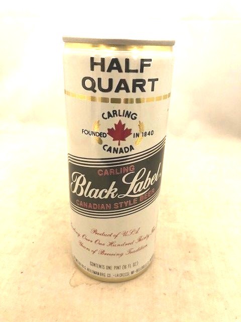 Carling Black Label - Empty Beer Can, Half Quart pop top