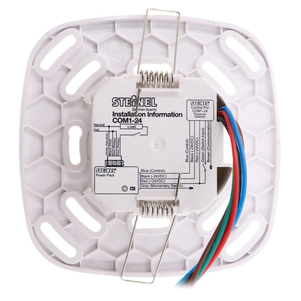 STEINEL 6224-IR-Q-HD-COM1 CEILING MOUNT OCCUPANCY SENSOR, 24V, WHITE